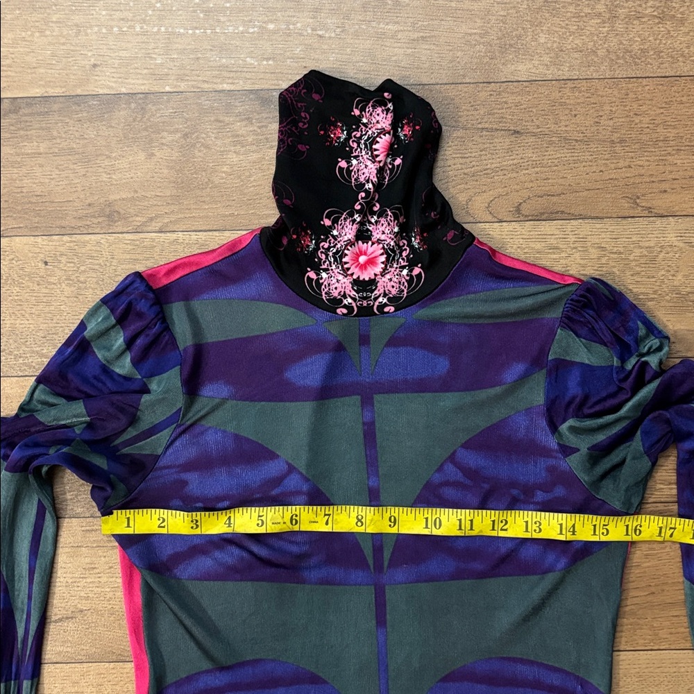 Custo Barcelona Vanity Size 1 Dress Biker Chick Abstract Art Vintage Colorful - Picture 8 of 16